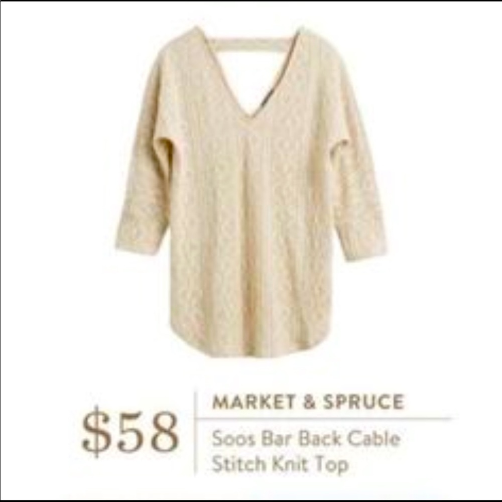 Market & Spruce Soos Bar Knit Top